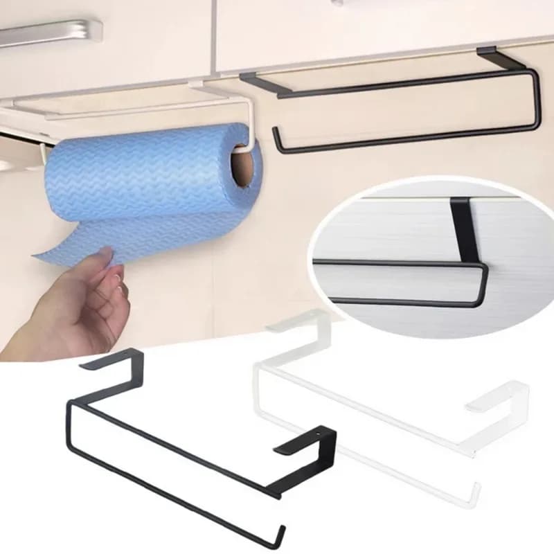 Porta Asciugamani da Cucina in Metallo, Supporto per Carta Igienica e Asciugamani, Portarotolo da Cucina, Organizzatore per Casa