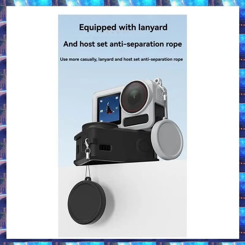 2025 For DJI Action 5 Pro Silicone protective case Anti-fall and anti-smarriage protective case A sports camera accessories for DJI Action