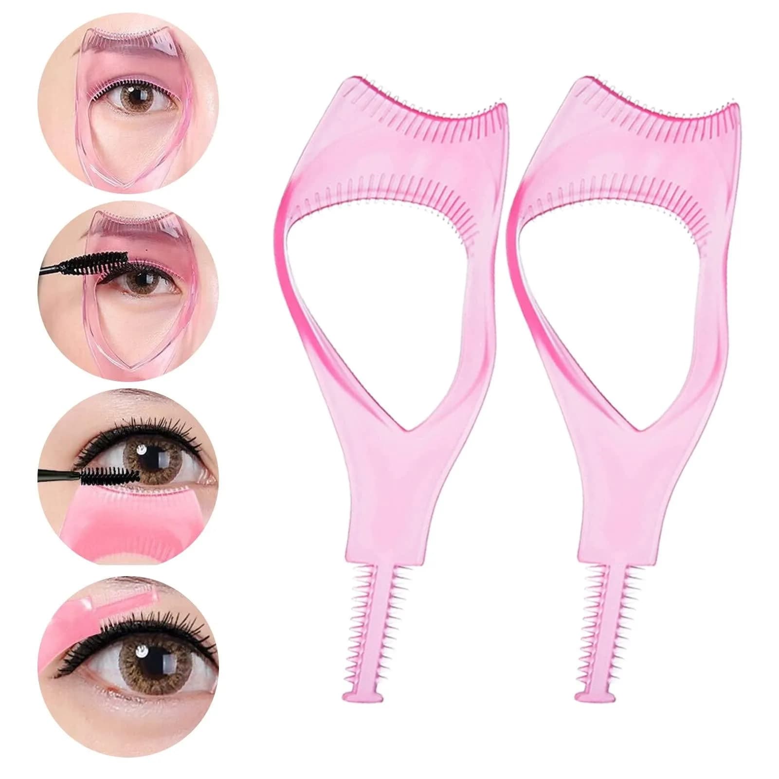 Lashes Buddy Eye Lash Mascara Guard Applicator Eyelash combs Easy to clean Suitable for eye shape Fake crystal lashes 3 in 1