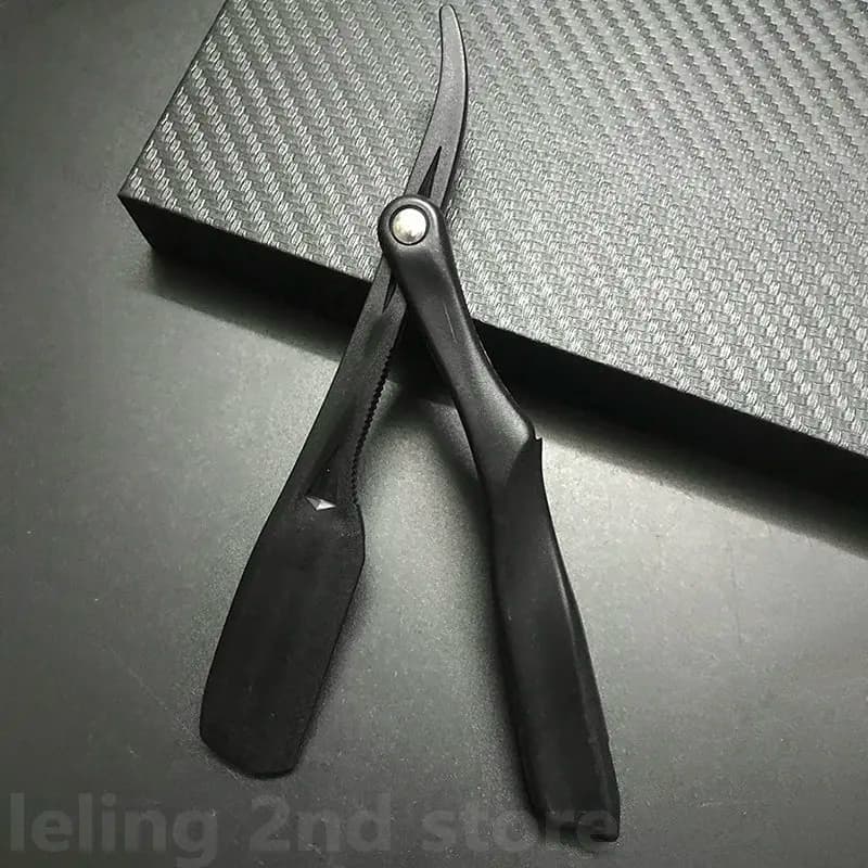 Plastic Barber Manual Razor With Straight Edge, Foldable Beard Shaver, Wholesale Straight Shaver For Men