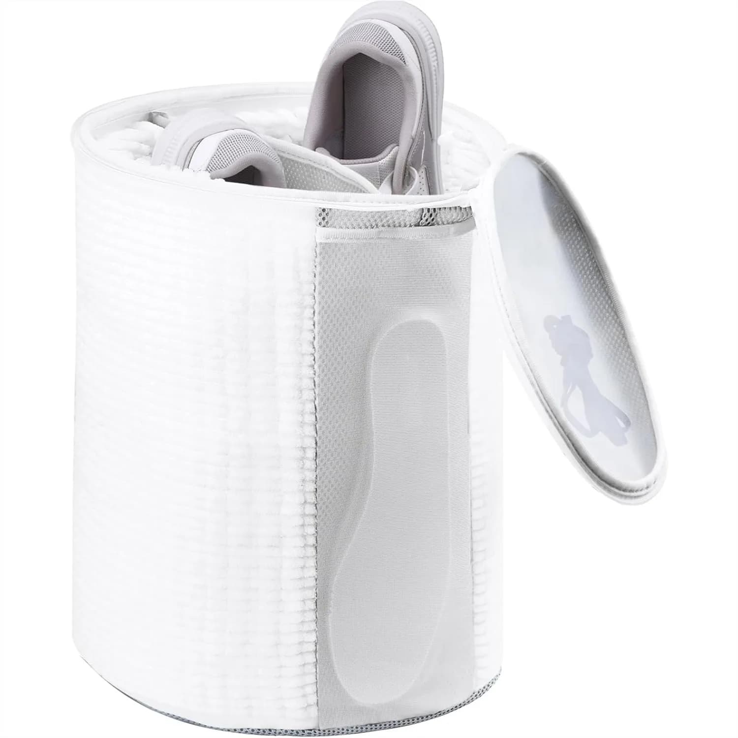 Borsa Grande per Scarpe da Lavatrice, Design a Due Zone con 2 Tasche in Rete, Sacchetto per Lavaggio Sneaker con Cerniera Invisibile Resistente per Casa