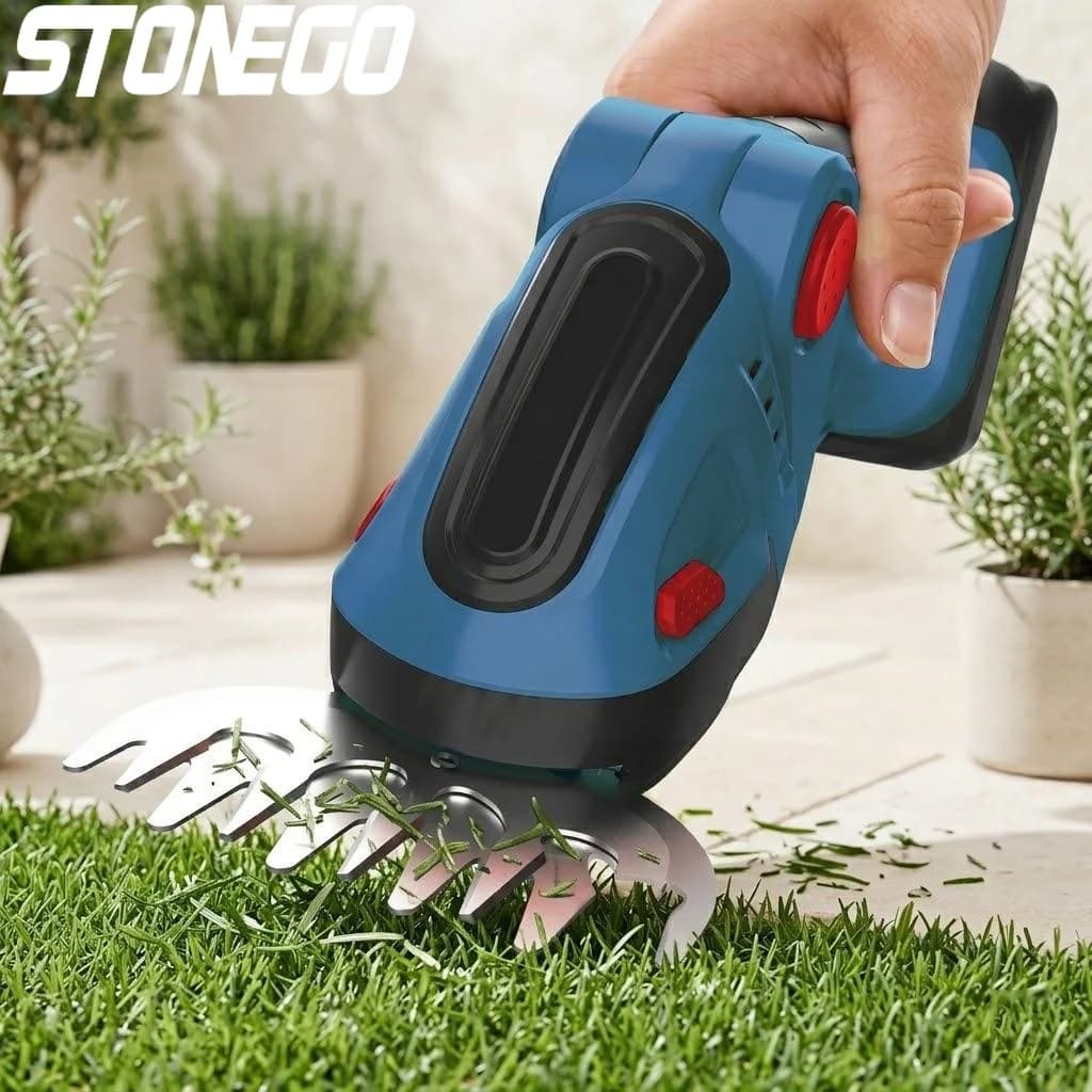Tagliaerba a batteria 24V 2-in-1: tosaerba e cesoie per potatura, attrezzo da giardino per una facile manutenzione dei arbusti