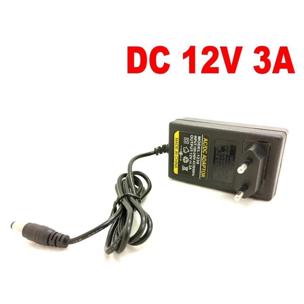 DC 12V 3A Plug EU AC/DC Power Adapter for CCTV Camera DVR NVR IP Camera AHD TVI CVI Analog Cam