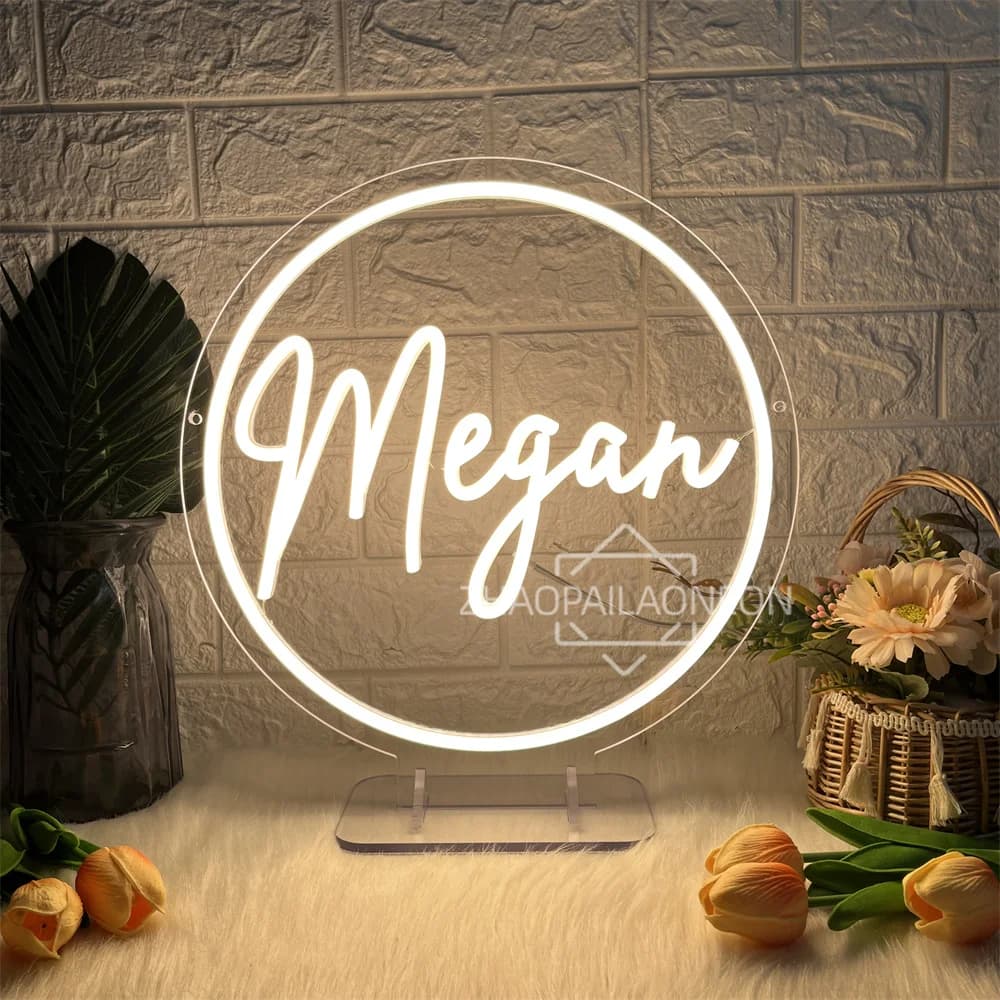 Megan Bar Insegne al neon a LED Camera da letto Cafe Bar Decorazione Luci al neon USB Bar Pub Club Party Room Wall Art Decor Insegna al neon