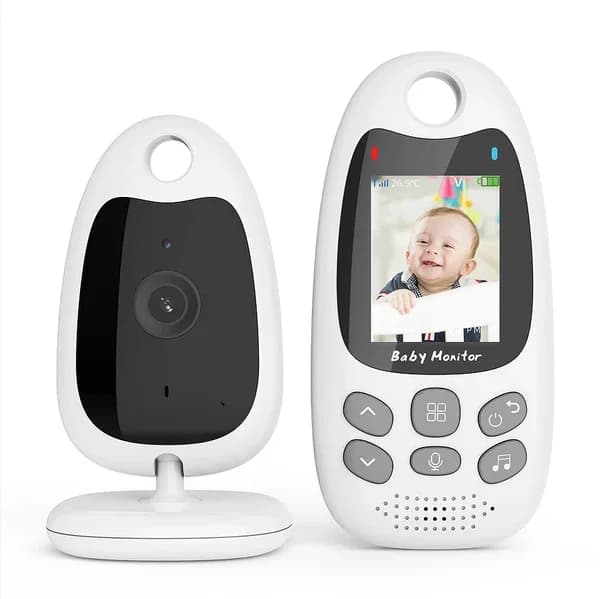 Monitor per Bambini PSVB610 con 8 Suoni Rilassanti, Monitoraggio Temperatura, Schermo LCD 2.0 Pollici, Audio Bidirezionale, HD 640 x 480 Pixel, Telecomando