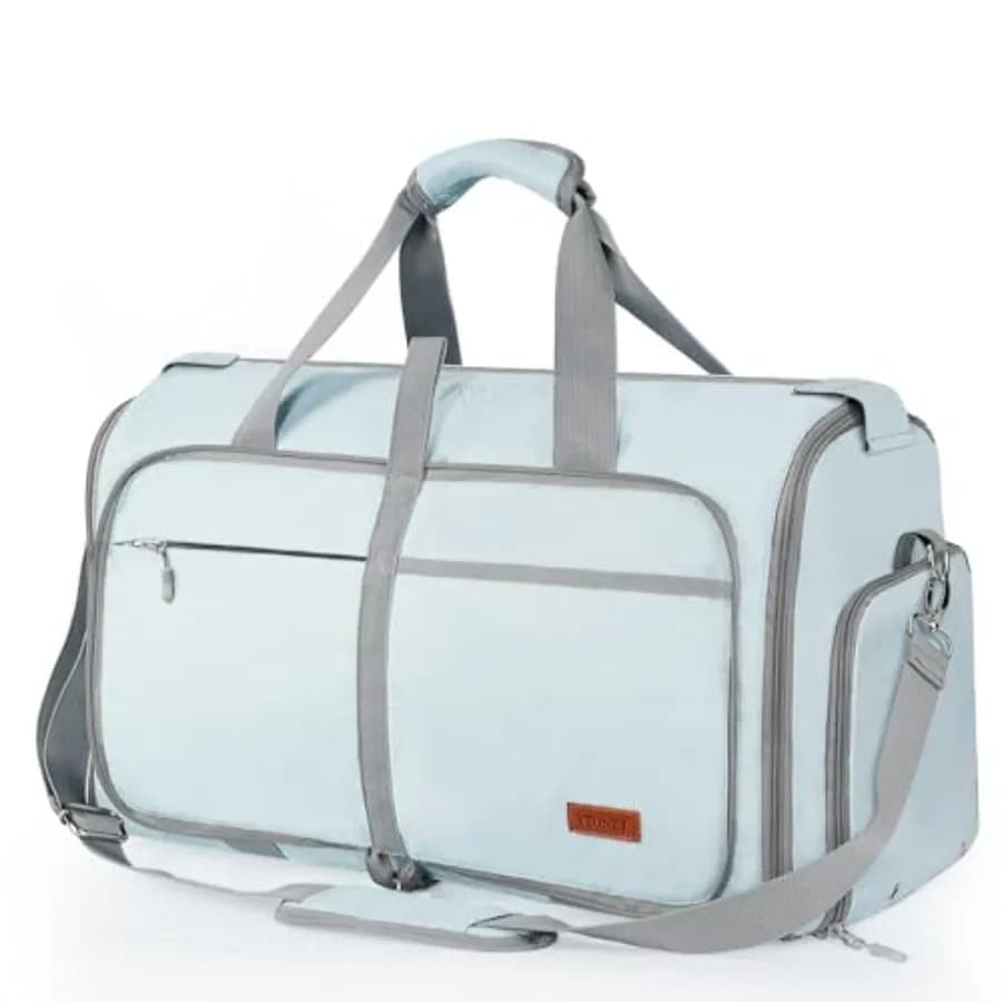 ‌ Borse da Viaggio Pieghevoli per Abiti, Borsa Convertibile con Scomparto per Scarpe e Tessuto Resistente all'Acqua 2-in-1