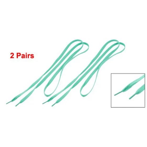 ABQR 2 pairs of laces for sports sneakers testurized green water unisex