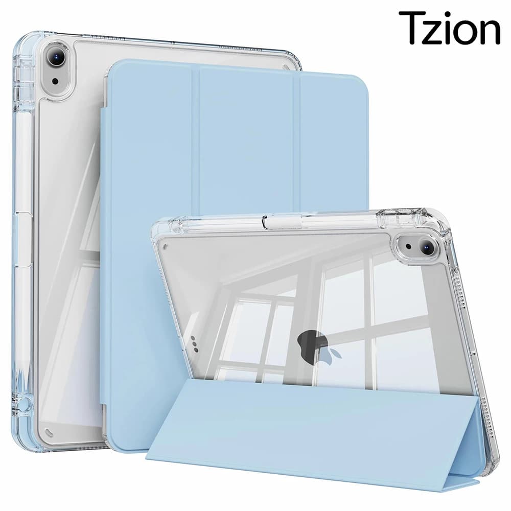 Case for Samsung Galaxy Tab A11+ Plus 11 Inch 2025 / A9+ Plus 2023, Magnetic Flip Smart Cover ,Transparent Pencil Holder Shell
