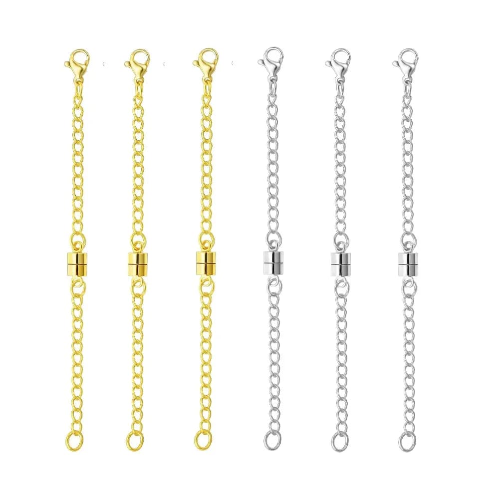 5 pezzi di estensione della collana magnetica chiusure e chiusure estensione della catena per forniture per la creazione di gioielli con collana regolabile fai da te