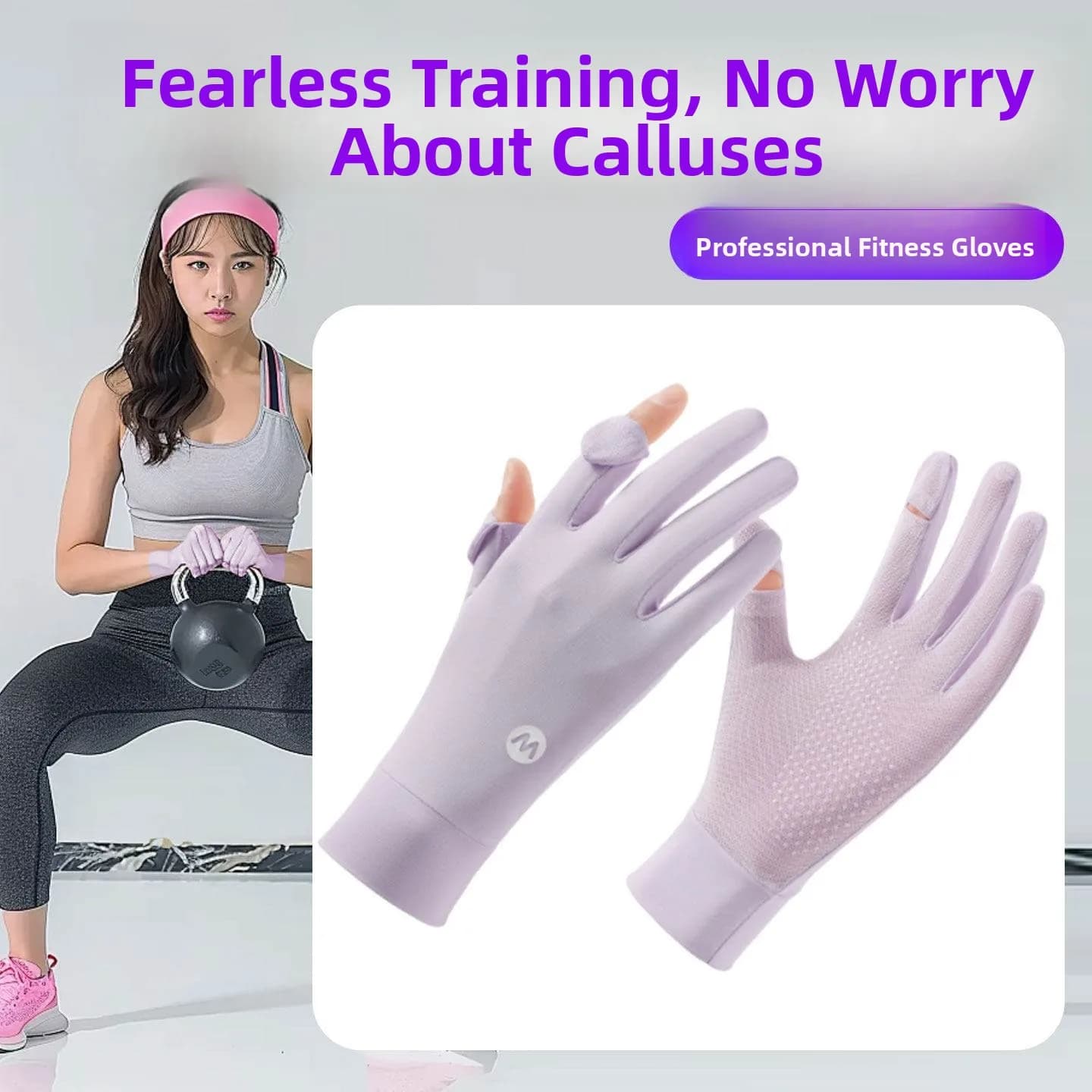 Women's Indoor Fitness Gloves for Gym Anti-slip Cycling Training Equipment with Manubri Squat Tractions with Balancing