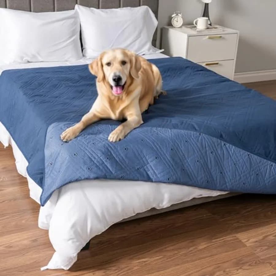 Coperta Impermeabile per Cani, Coperta Impermeabile per Animali Domestici, Copridivano Reversibile, Protezione per Mobili e Divano per Letto di Animali Domestici, W