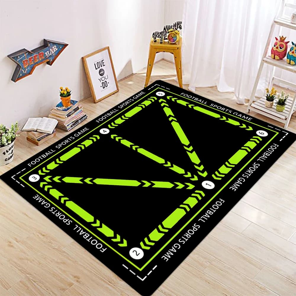 Tappetino da allenamento per calcio Segnaletica di linea multicolore Tutti i giochi sportivi Tappeto Tappetino per pratica di calcio Tappeto grande per uso interno ed esterno