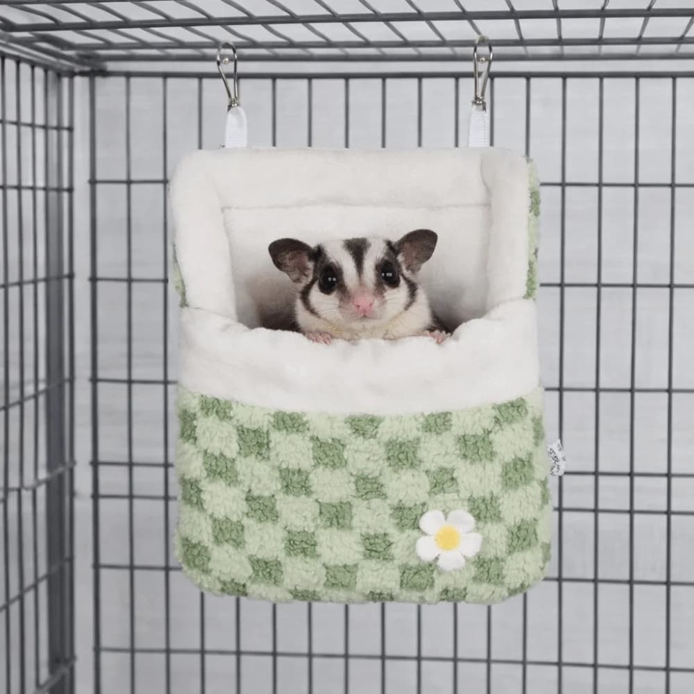 Calda amaca in peluche per criceti addensare morbido altalena per animali domestici in velluto comodo sacco a pelo per criceti per ricci scoiattoli