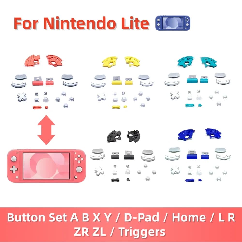 Per Nintendo Switch Lite Set di pulsanti ABXY / D-Pad / Home / LR ZR ZL / Sostituzione dei trigger