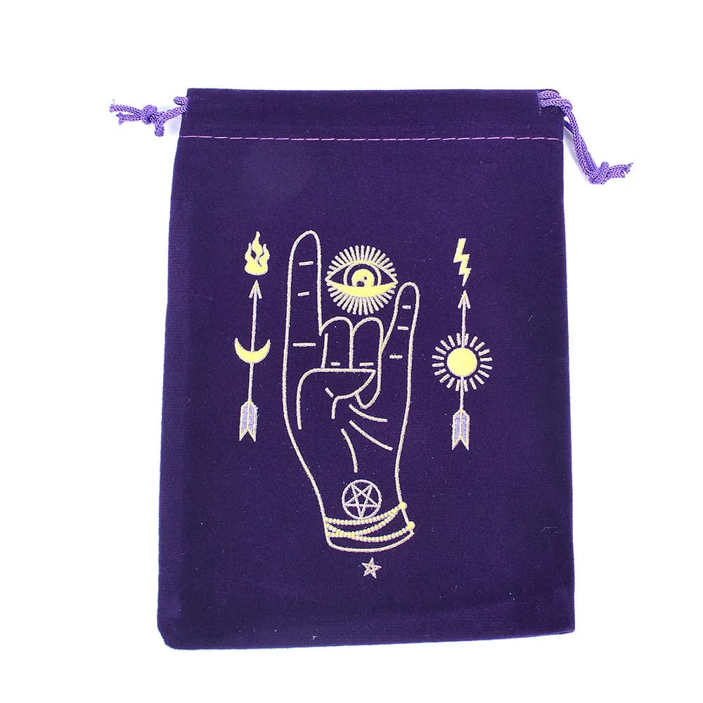 10 pz/lotto 13*18cm 5*7 pollici sacchetto di velluto viola con coulisse carte dei tarocchi sacchetti di imballaggio sacchetto regalo di gioielli all'ingrosso