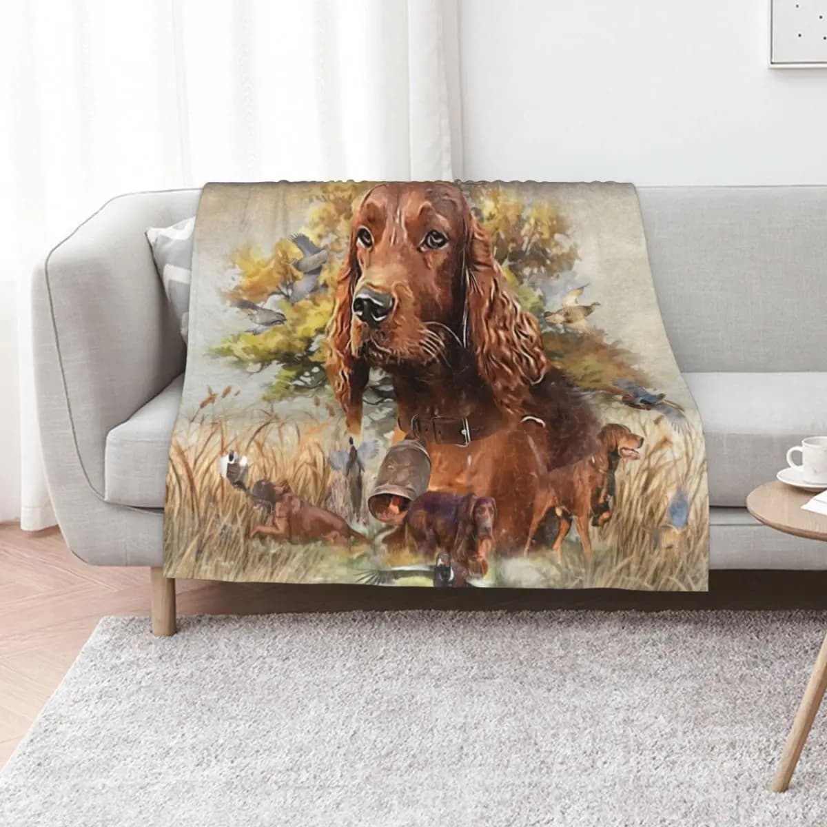 Irish Setter - Ultimate Upland Bird Dog Throw Blanket Shaggy Plush blankets and throws Soft Beds Flannels cosplay anime Blankets