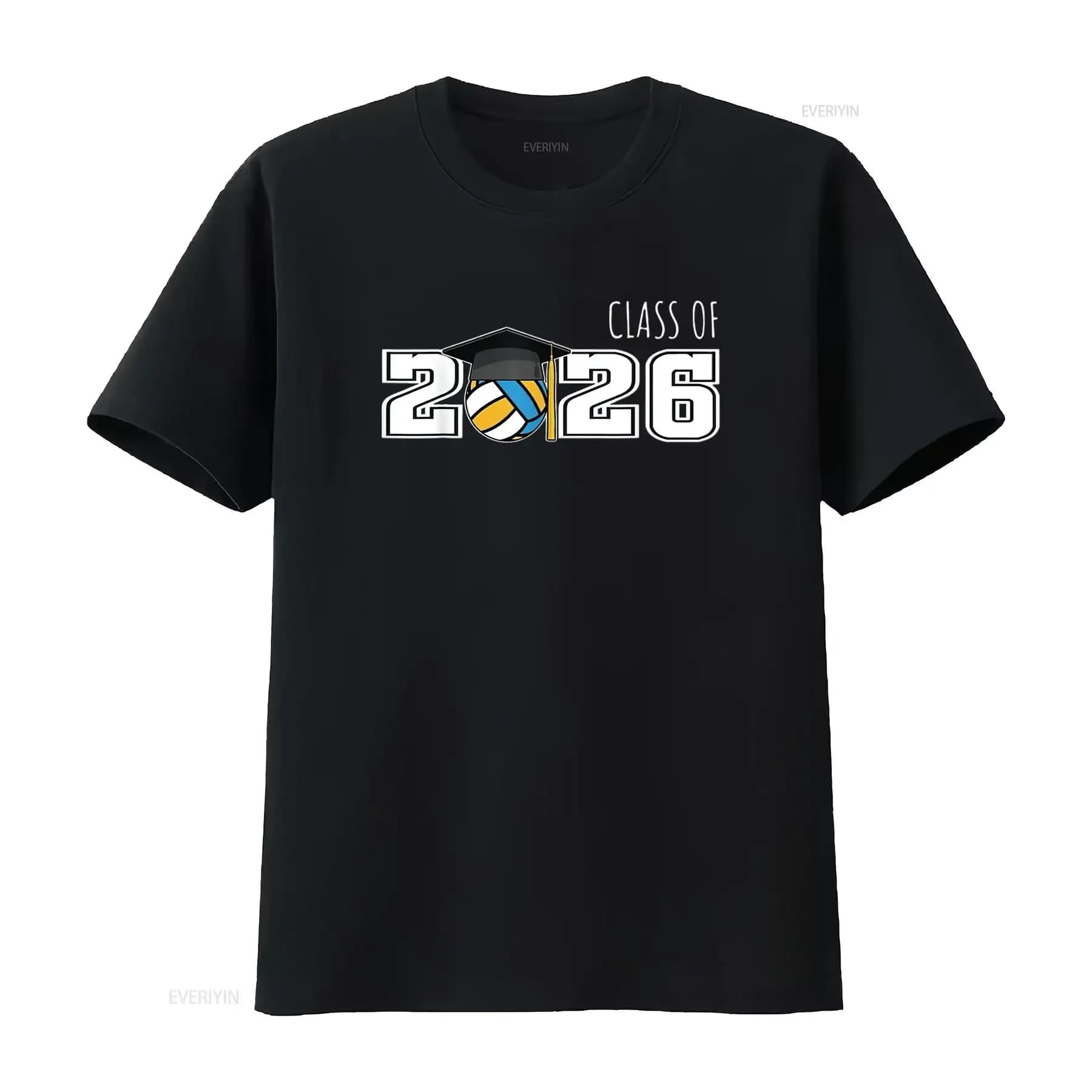 Class 2026 Vintage Senior Volleyball T-shirt Lavata moda Elegant and versatile Top casual to wear every day Elongated graphics