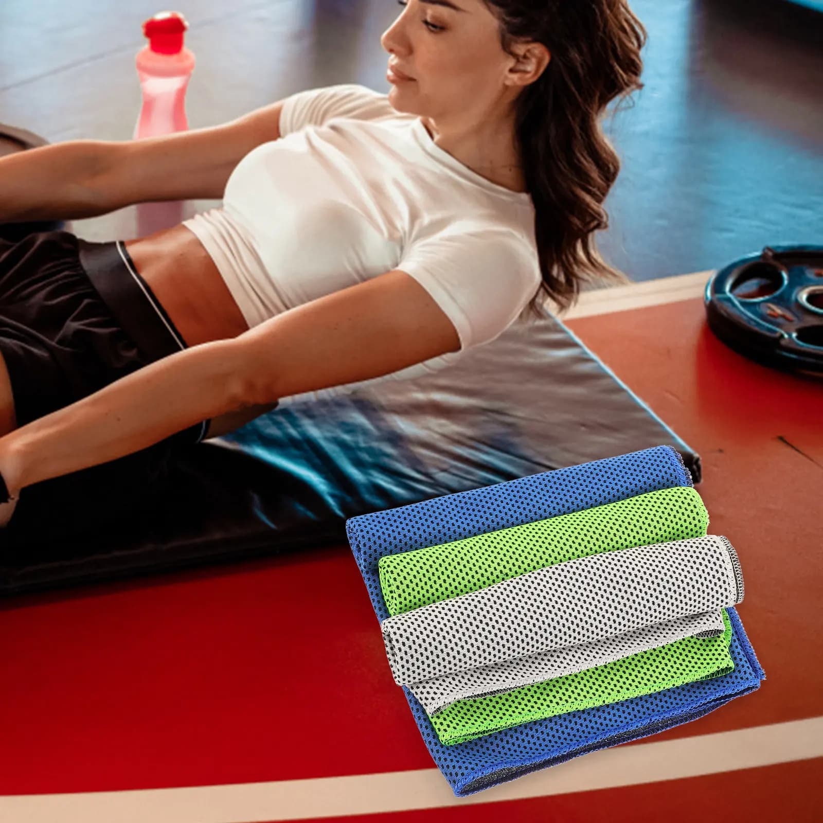 Set di 3 Asciugamani Sportivi ad Asciugatura Rapida, Confortevoli e Delicati sulla Pelle, per Palestra, Viaggi, Yoga, Escursionismo, Nuoto e Backpacking