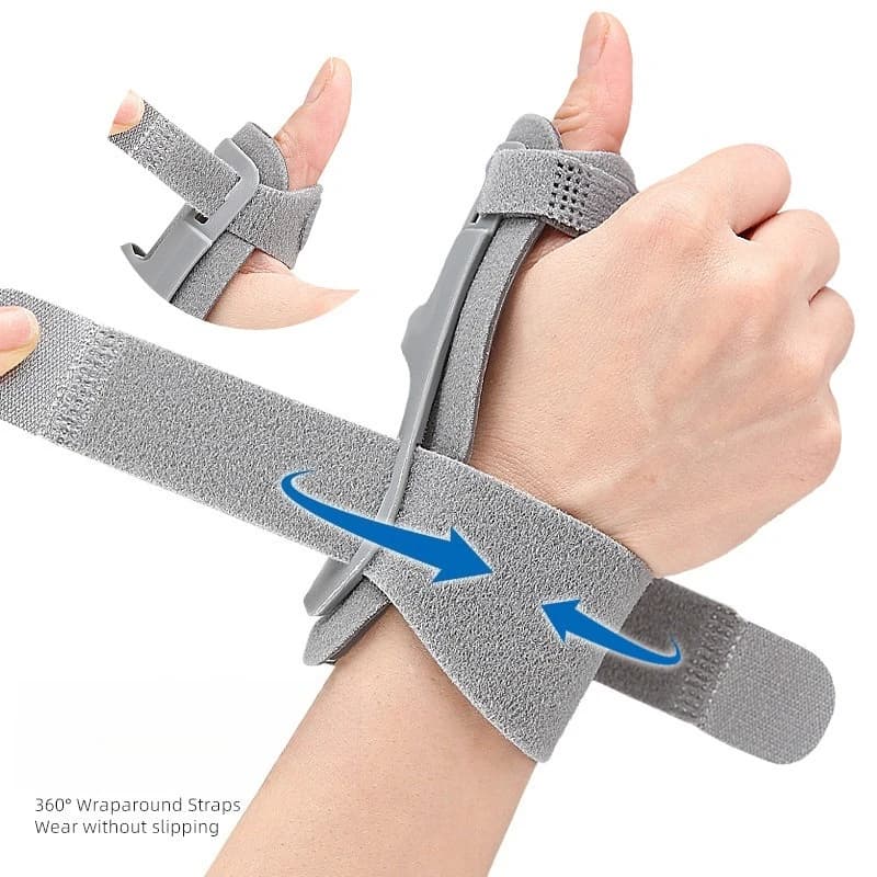 Support Tendon Sheath Wrist Thumb Fixing Strap PP Brace Support Velcro Wrap Adjustable Thumb Cover Black Grey