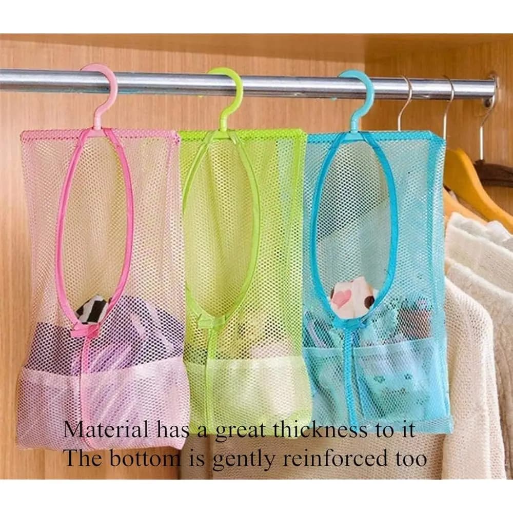 Borsa multiuso per mollette da bucato con gancio, rosa, blu, verde, borsa a rete appendibile per asciugatura, portaoggetti per lavanderia, doccia, cucina, bagno