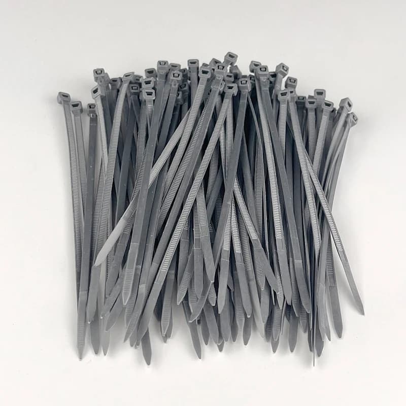 Fascetta per cavi in nylon grigio scuro Fascetta per cavi in plastica autobloccante 3 * 100 mm 4 * 150 mm 4 × 200 mm 5 × 300 mm