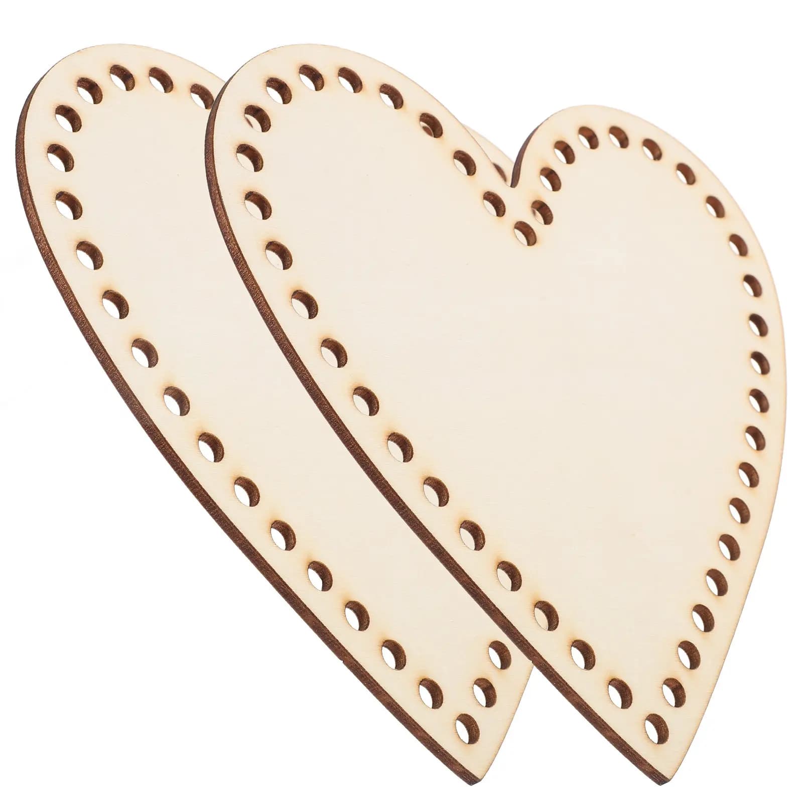 2 Pieces Mini Embroidery Frame Adjustable to Heart Shape in Wood for Cross Point, Tea Kit for Sewing and Craftsmanship, Hand-made Portable Art