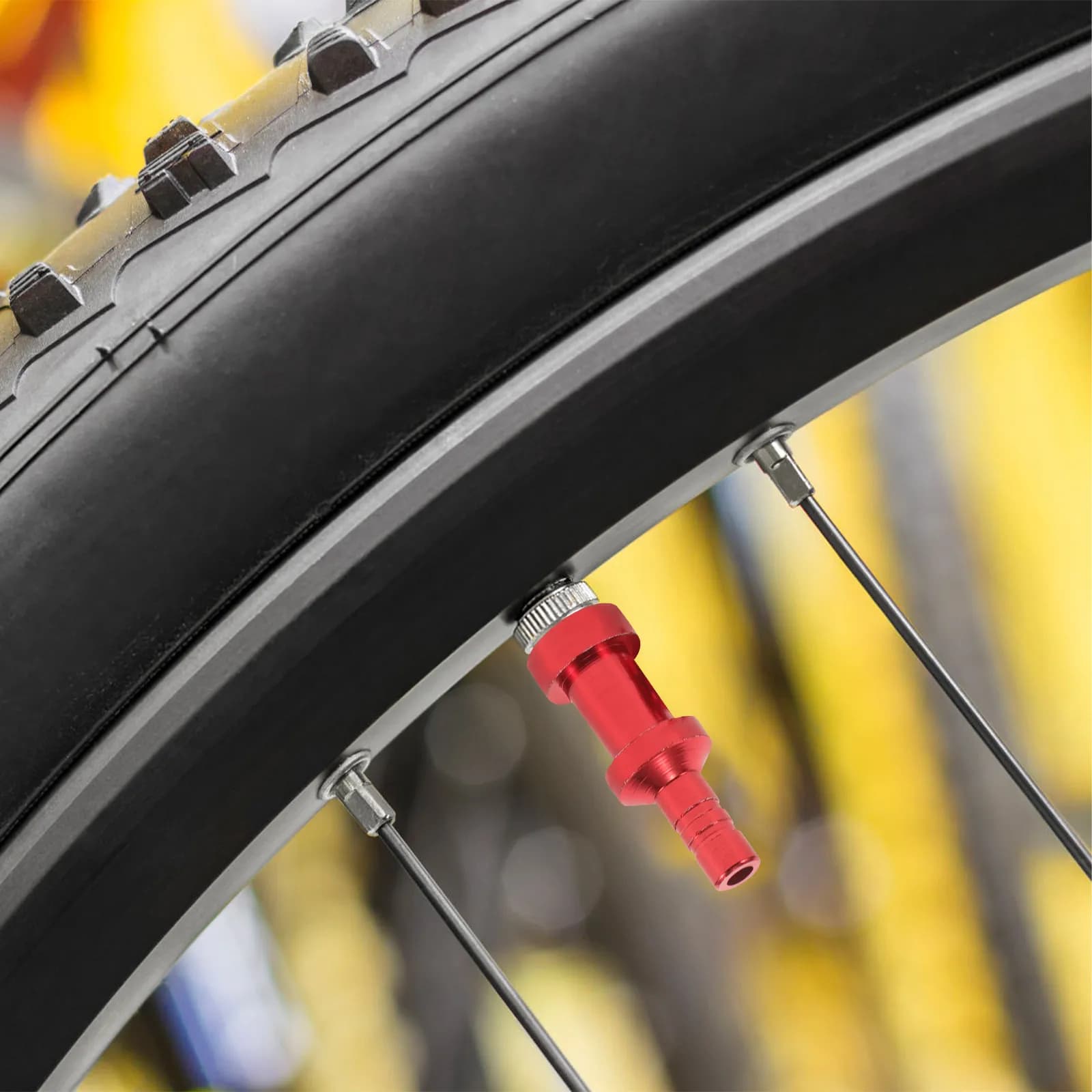 2 Pezzi Adattatore Valvola Francese per Bici in Lega di Alluminio, Tappi di Ricambio per Pompa Gonfiaggio Pneumatici Tubeless da Ciclismo