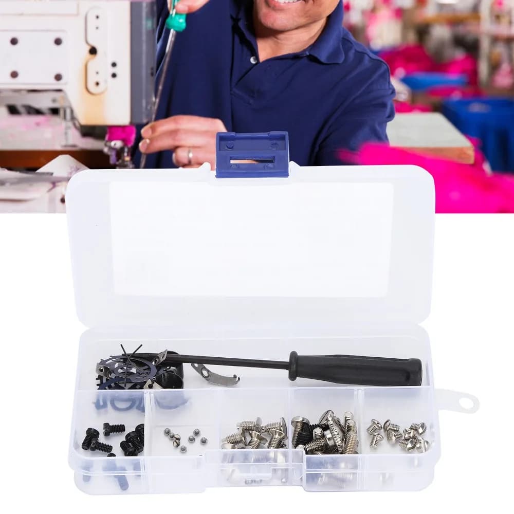 Metal Sewing Machine Screw Kit Durable Plastic Needle Plate Screws Easy Replacement Shuttle Shrapnel Industrial Sewing Machines