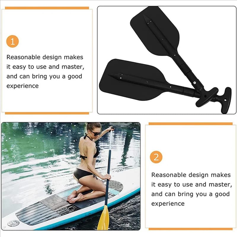 4 pezzi pagaie telescopiche in plastica per barche remo pieghevole per kayak jet ski e canoa accessori per barche di sicurezza-B60B