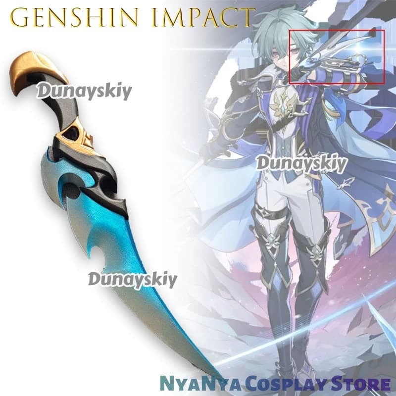Accessori per Cosplay di Lohen di Genshin Impact, Stile Anime e Videogioco, Riproduzione Fedele del Personaggio, Dettagli Ricchi, Costumi per Feste a Tema