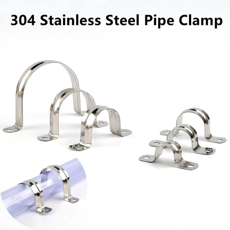 Morsetto per Tubi in Acciaio Inox 304, Diametro Interno 16~110mm, Supporto per Tubi da Giardino, Acquario, Serbatoio, Morsetti per Tubi PVC, Fissaggio Tubi