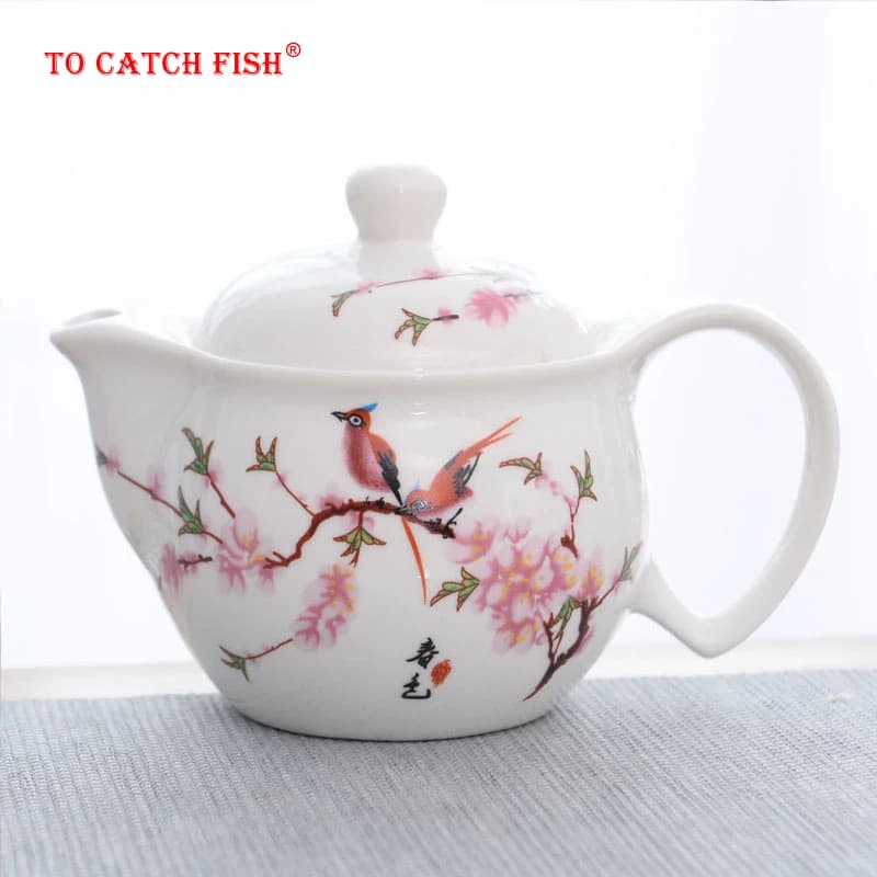 Chinese traditions porcelain tea pot, travel office Tea set Double teapot Belt filter KungFu Tea cup,Kettle Porcelain Teaware