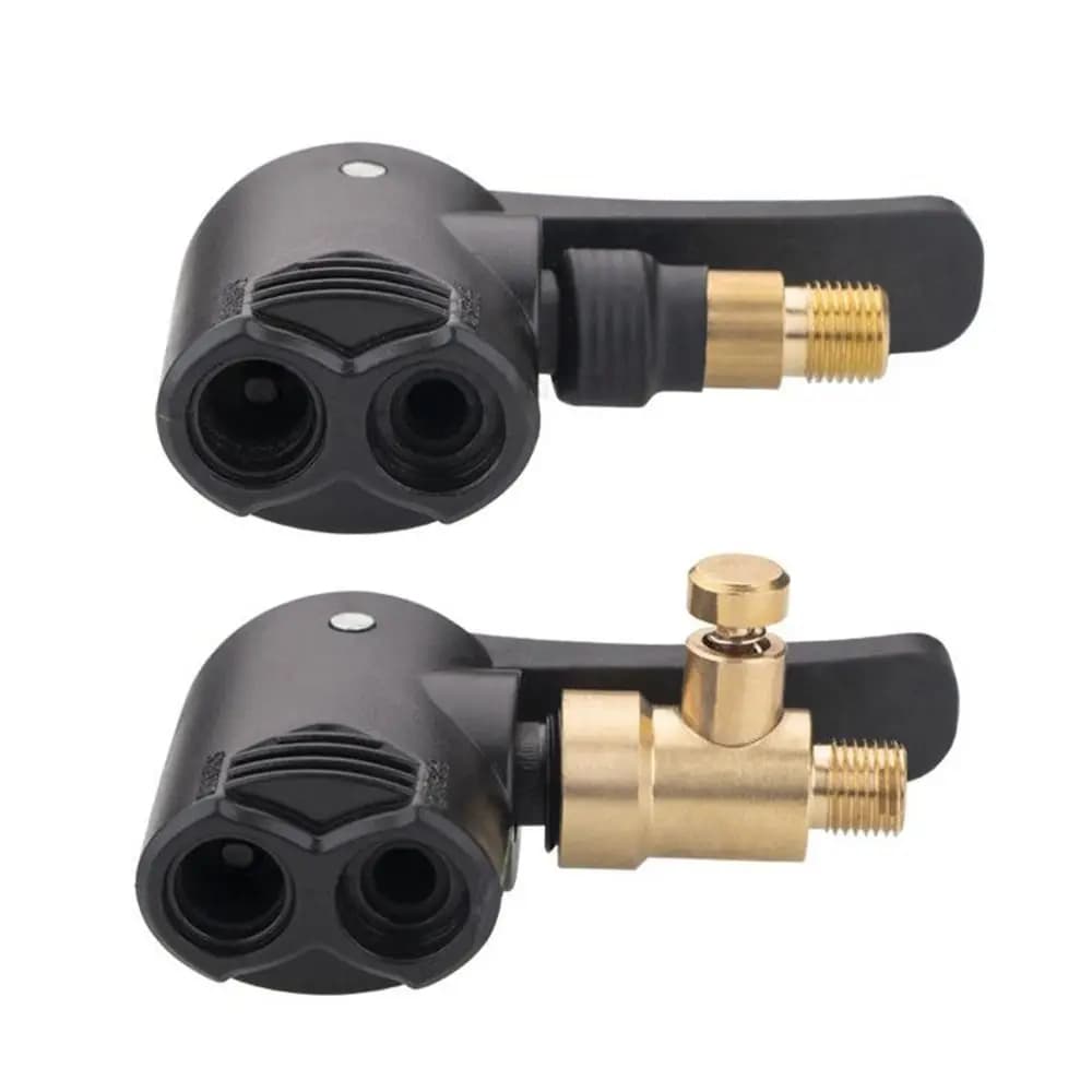 Adattatore per valvola Schrader/Presta disinfettato portatile 2 in 1 Ugello per pompa d'aria per pneumatici Tubo flessibile Gonfiatore per pneumatici Mandrino Connettore per pompa gonfiabile