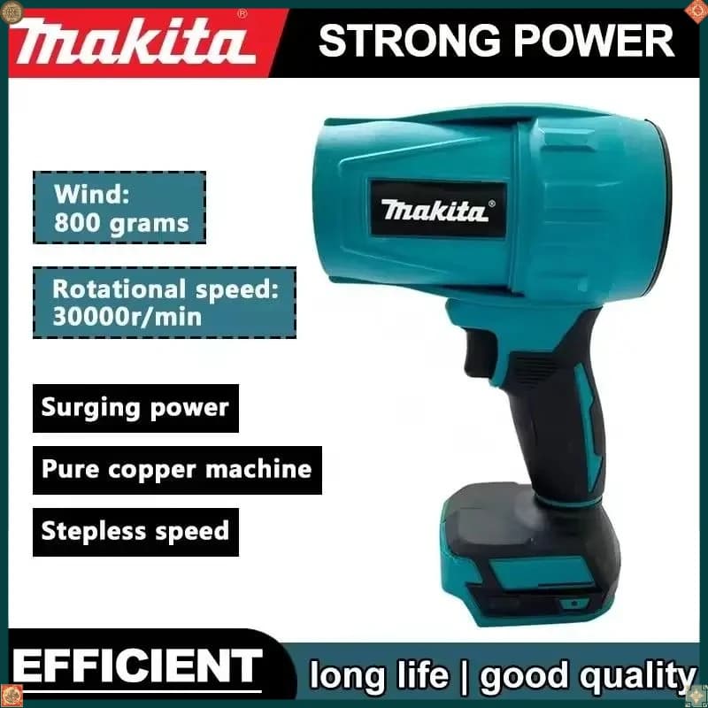 Soffiatore Elettrico Makita 30000RPM, Ventilatore Turbo Jet, Soffiatore d'Aria Ricaricabile con Luce, Strumento per Pulizia Auto