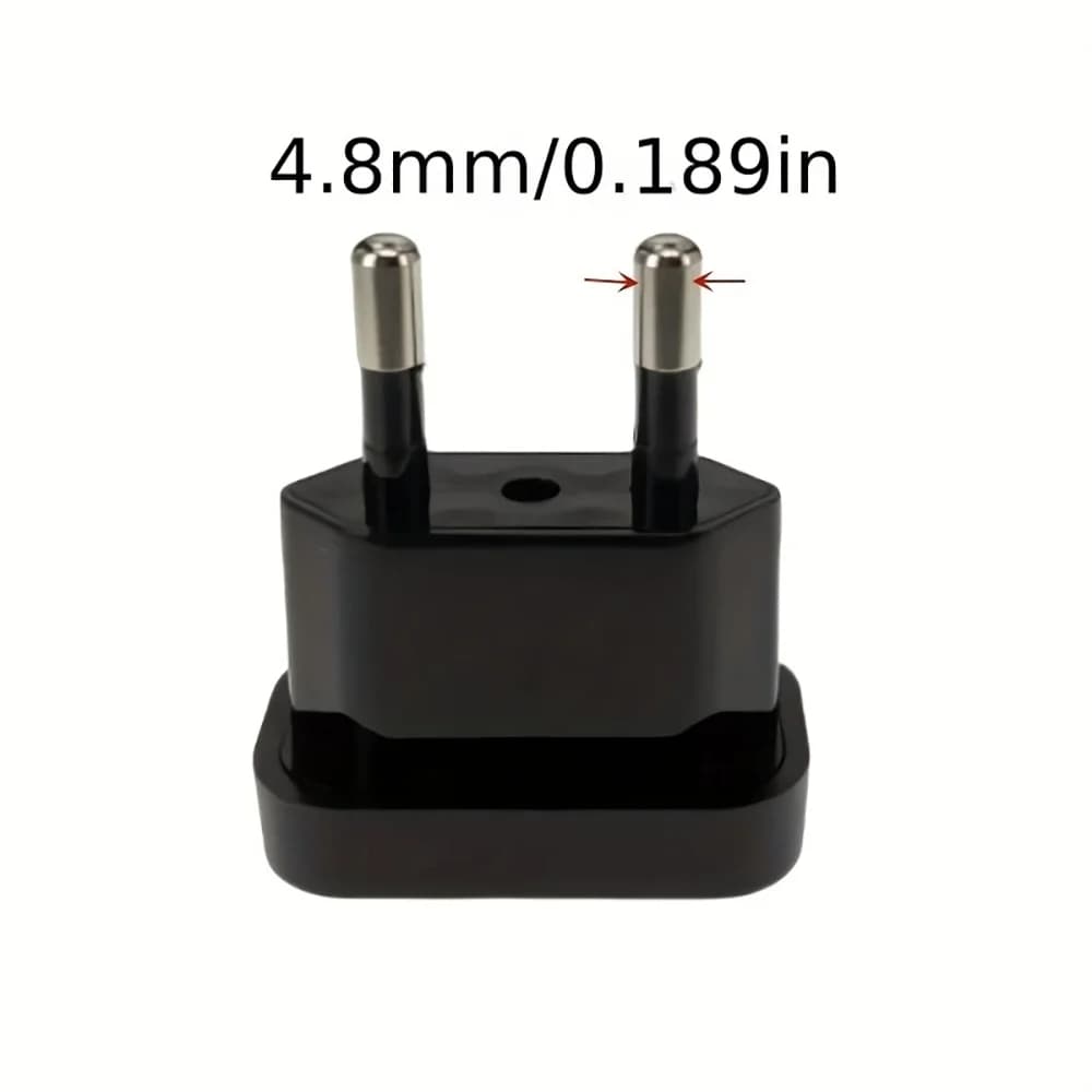 4.0/4.8mm US to EU Plug Converter Universal Travel Charger Power Socket Adaptor USA Jack To Europ Regulation Wall Outlet Adapter