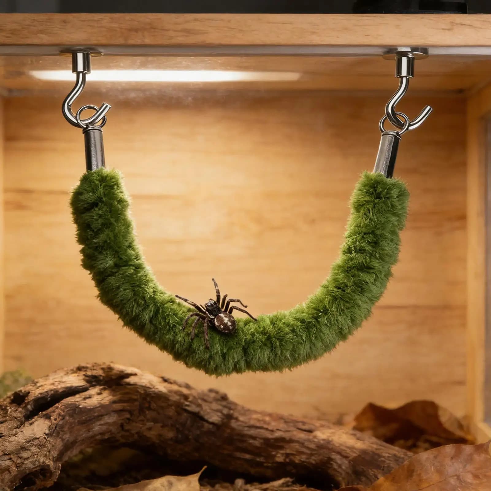 Jumping Spider Bridge Hermit Crab Climbing Enclosure Bridge Swings Spider/Gecko Jumping stand Climbing ladder for Terrarium