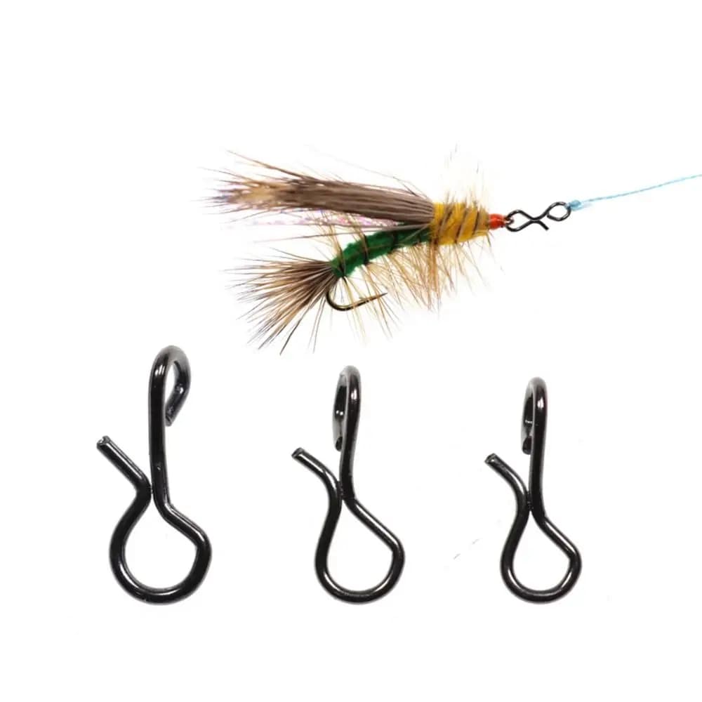 50 pcs/snap for quick-change fly fishing in high-carbon steel hooking for baited fly hook fishing equipment