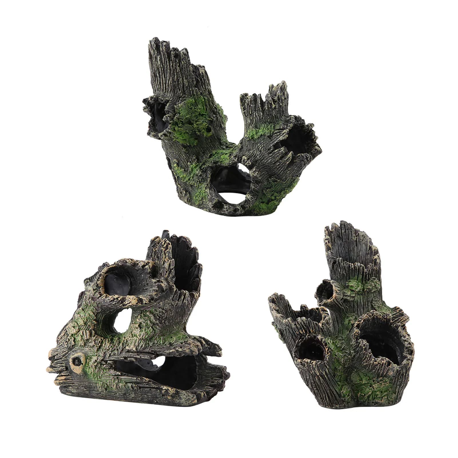 Tronco di albero in resina artificiale con decorazione in legno d'acqua per acquario per ornamenti per acquario
