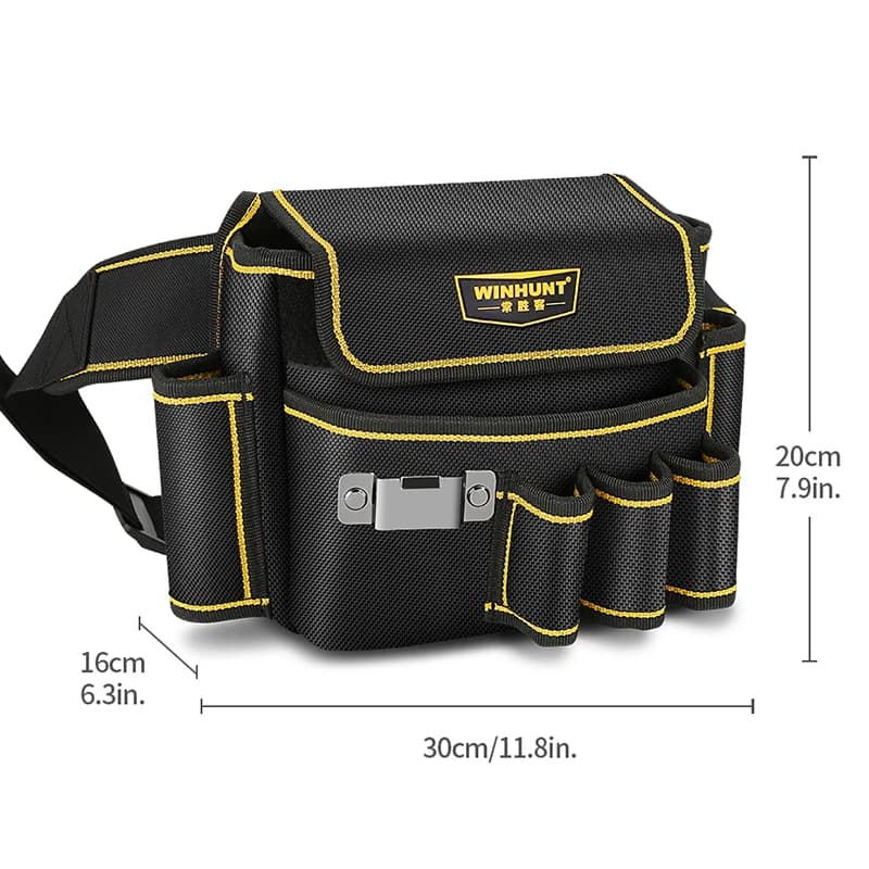 Custodia per attrezzi multitasche da 1 pezzo con cintura regolabile, tessuto Oxford 600D resistente, organizer per attrezzi multiuso per elettricista, carpente