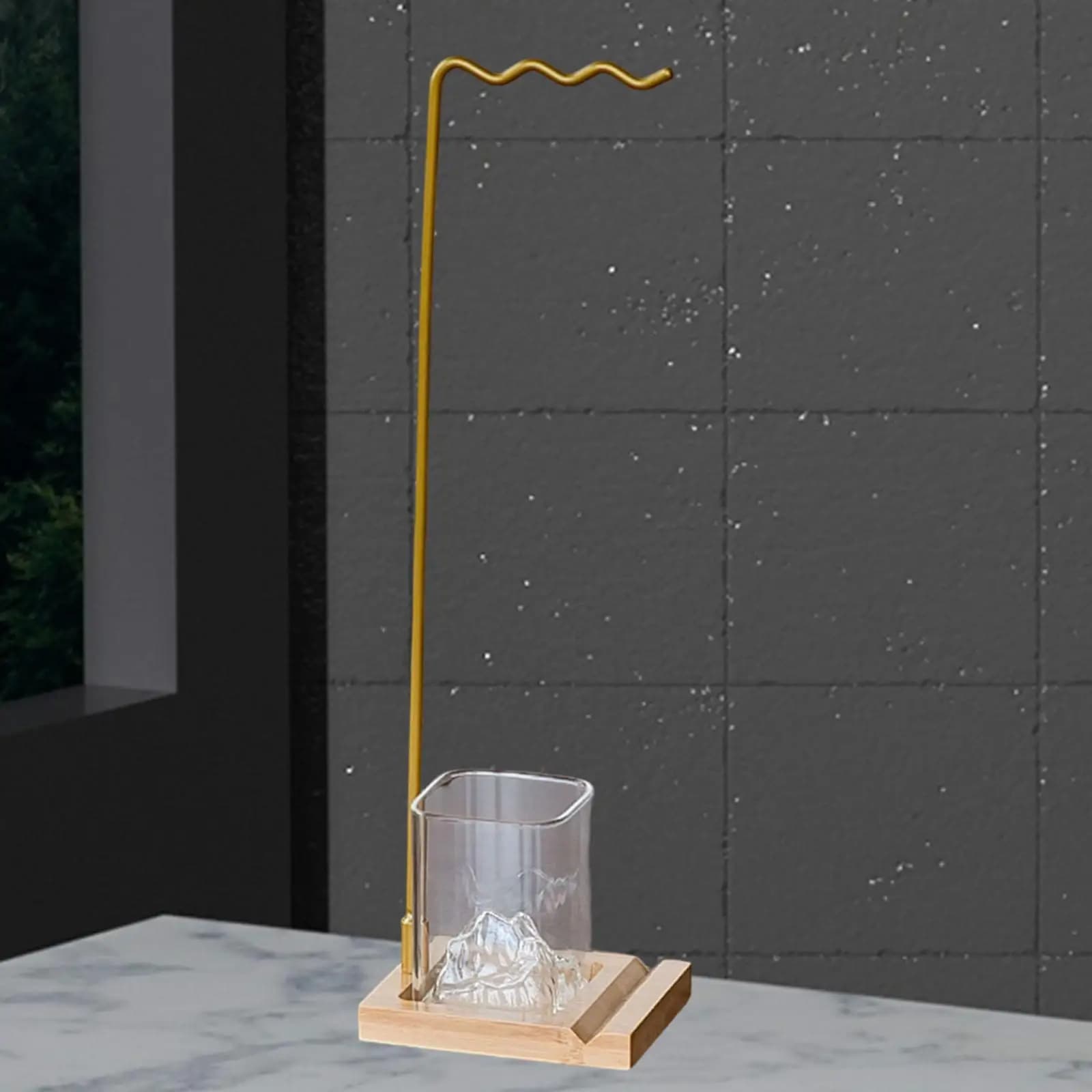Wind Chime Stand Multifunctional,Decor Desktop Accessory Calligraphy Pen Holder Windchime Holder Rack for Hanging Pendant Indoor