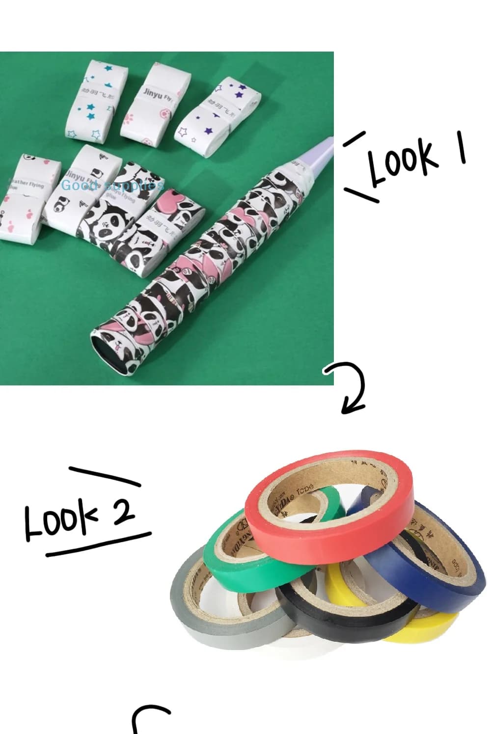 1Pc Cartoon Design Tennis Overgrip Shockproof Sweat-Absorbent Non-Slip PU Handle Grip Tape For Tennis/Badminton/Squash Rackets