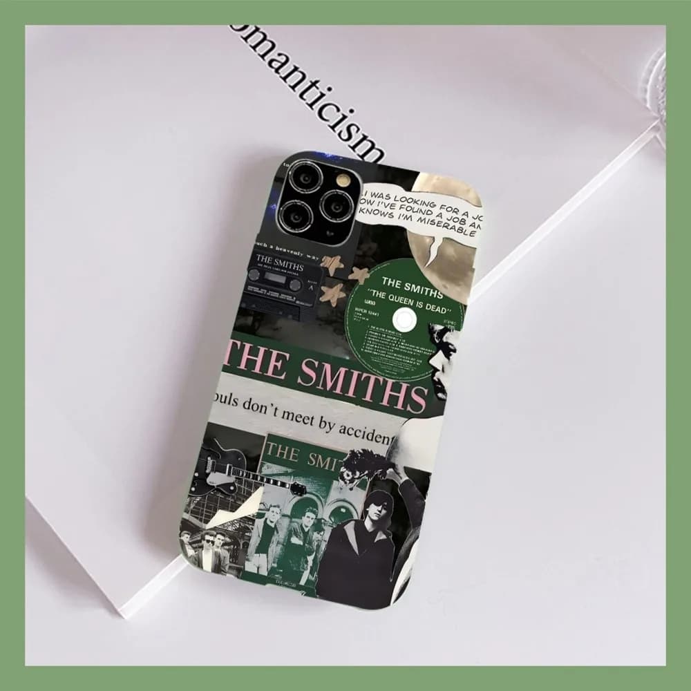 The S-Smiths Band Phone Case for iPhone 14 11 12 13 Mini Pro Xs Max 8 7 6 6S Plus X XR Solid Candy Color Case