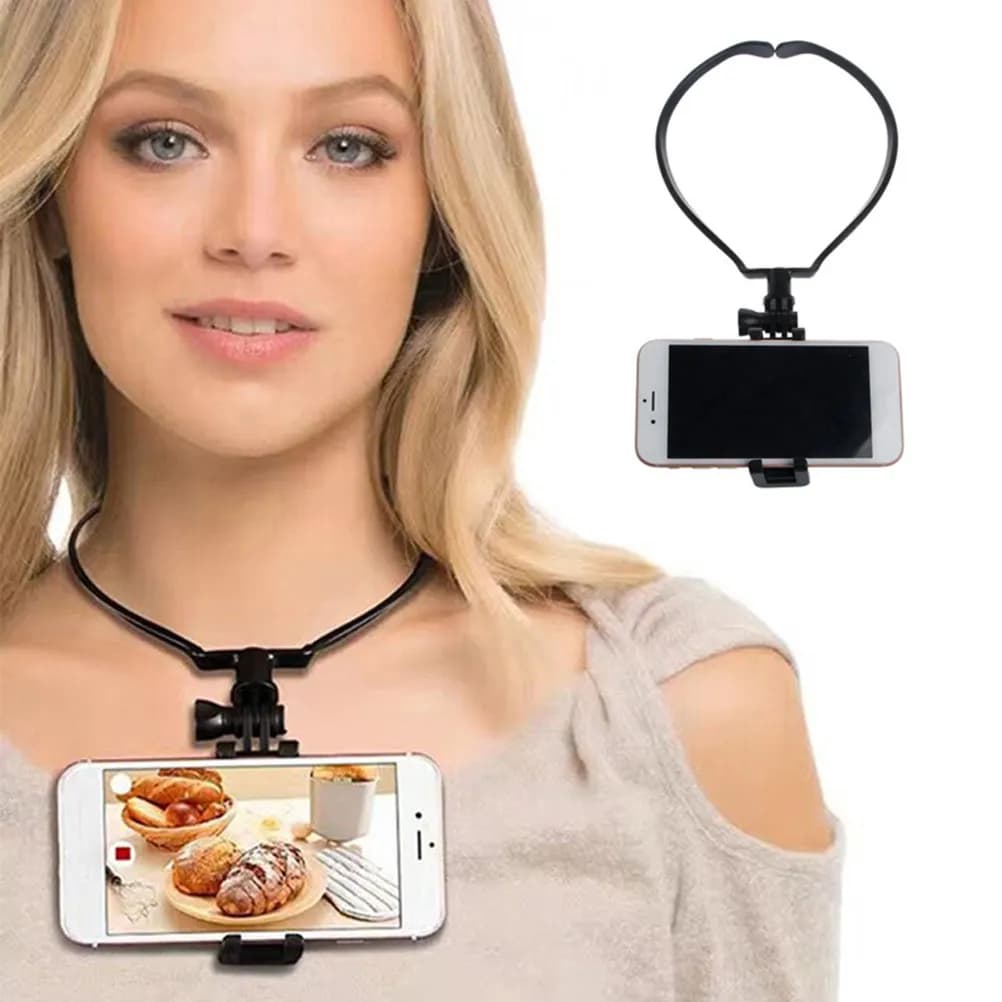 Stabilizzatore Professionale da Collo per Smartphone, Supporto Comodo per Riprese Video a Mani Libere, Staffa Stabile da Collo
