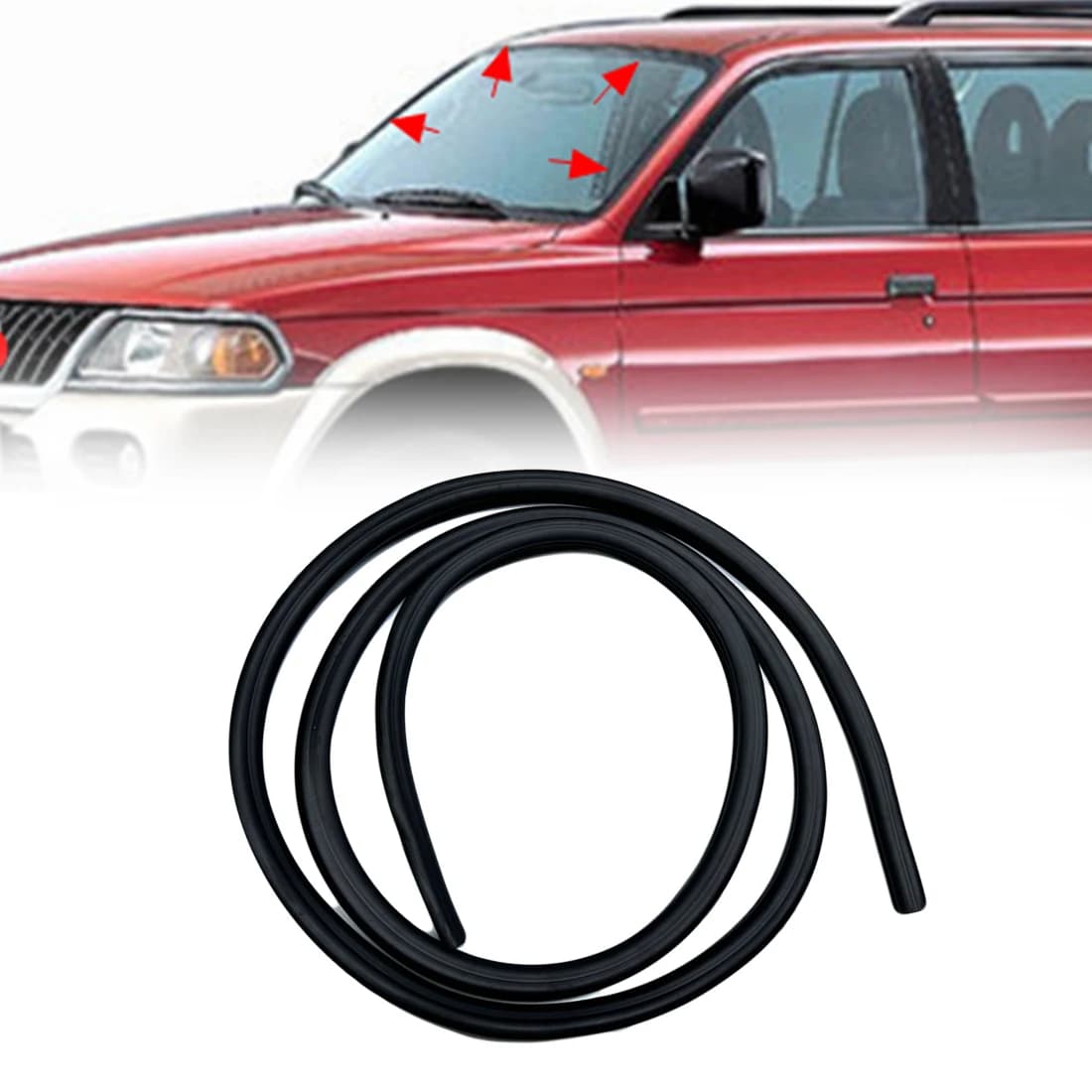 Guarnizione per parabrezza per Mitsubishi Pajero Montero Sport Utility 4 porte dal 1996 al 2011, striscia sigillante per finestrini auto