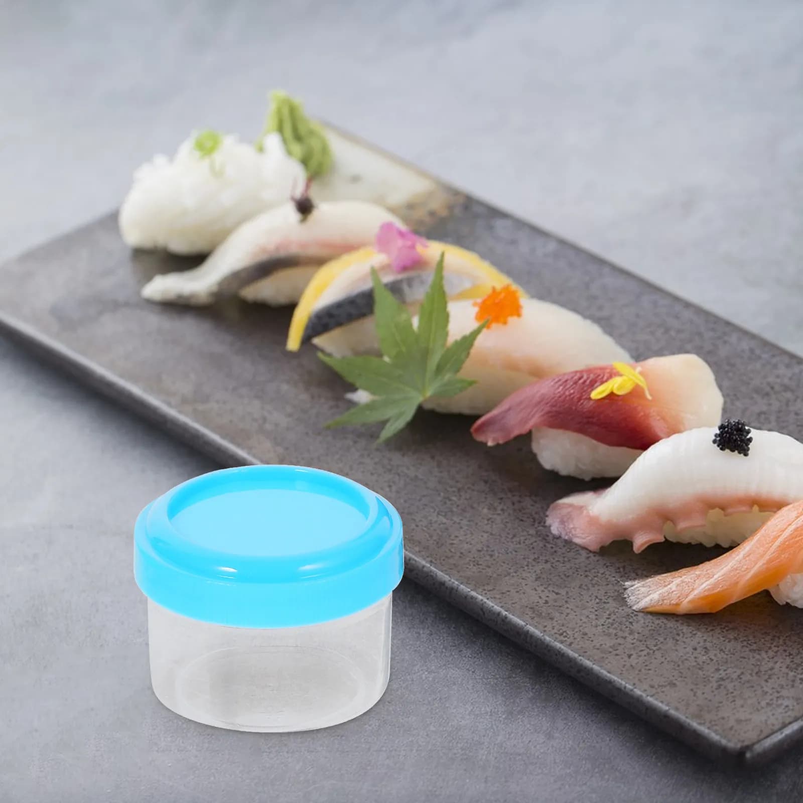 Set di 6 Contenitori Riutilizzabili in PP per Salse, Piccoli Contenitori per Condimenti con Coperchi, Mini Ciotole Portatili per Conservazione Alimenti, per Condimenti e Preparazione Pasti