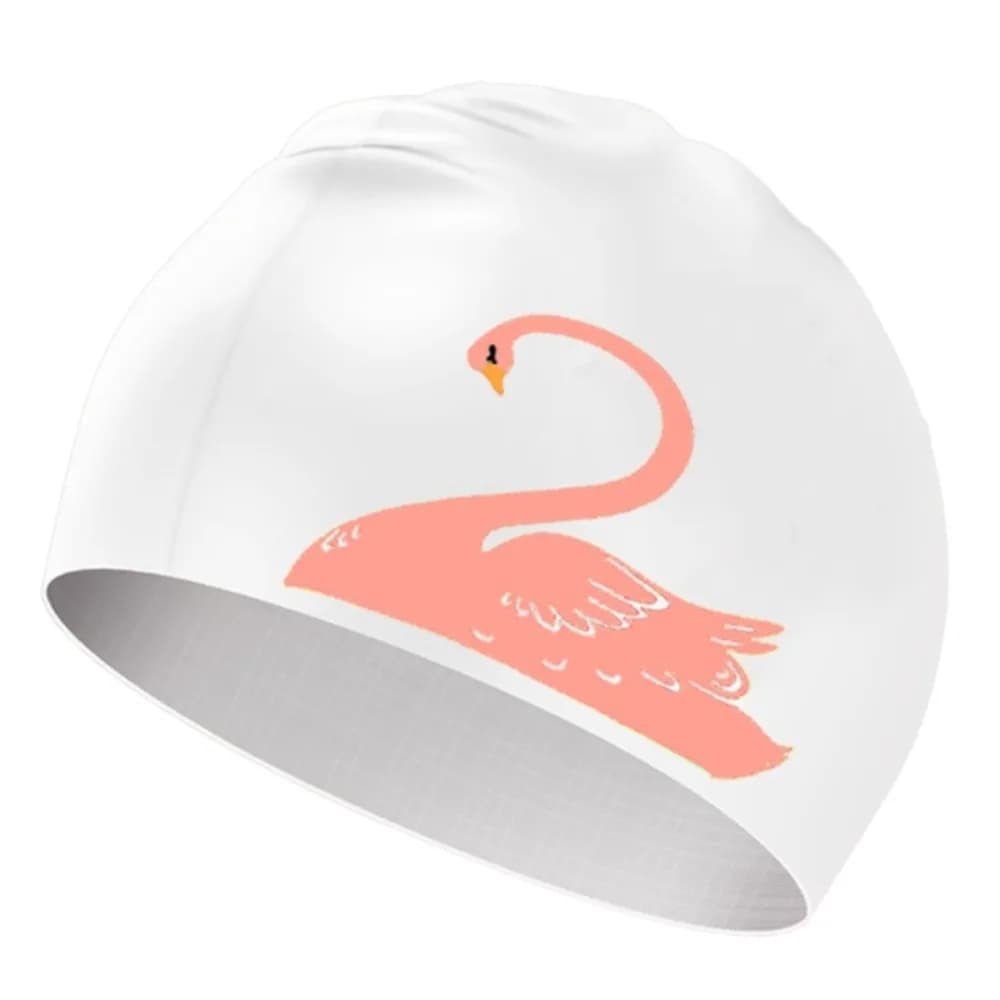 Durable Ears Protect Silicone Long Hair Elastic Letter Swim Cap Silicone Swimming Hat Elastic Diving Hat Swimming Caps