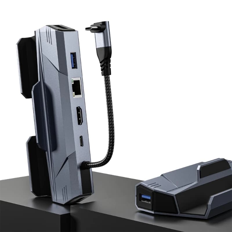 Docking Station USB C per Steam Deck a HDTV 4K60Hz RJ45 PD100W, Dock per Asus ROG Ally, Nintendo Switch, MacBook, PC, HUB USB
