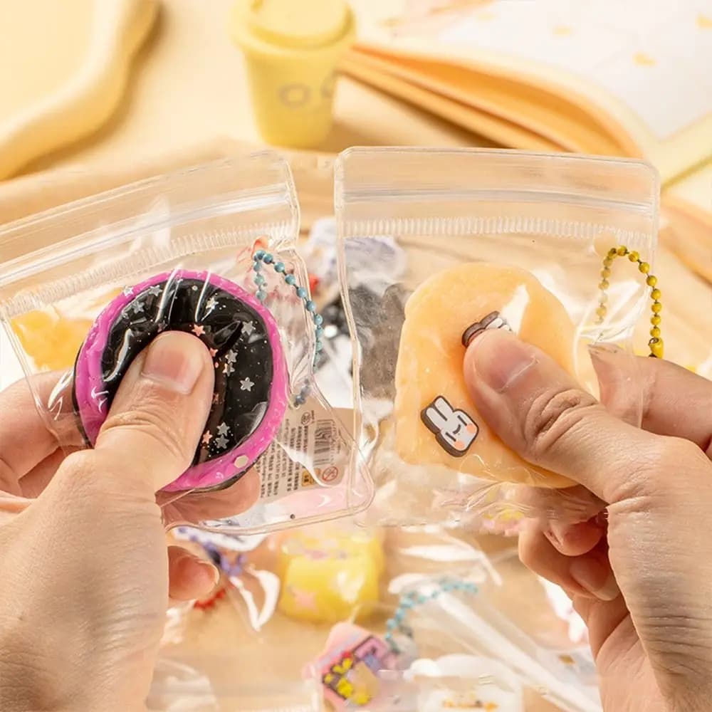 Simulazione Pane Giocattolo antistress Portachiavi Sensoriale Agitarsi Giocattoli per bambini Adulti Ansia Rilassamento Spremere Regalo Pizzicare Gioielli