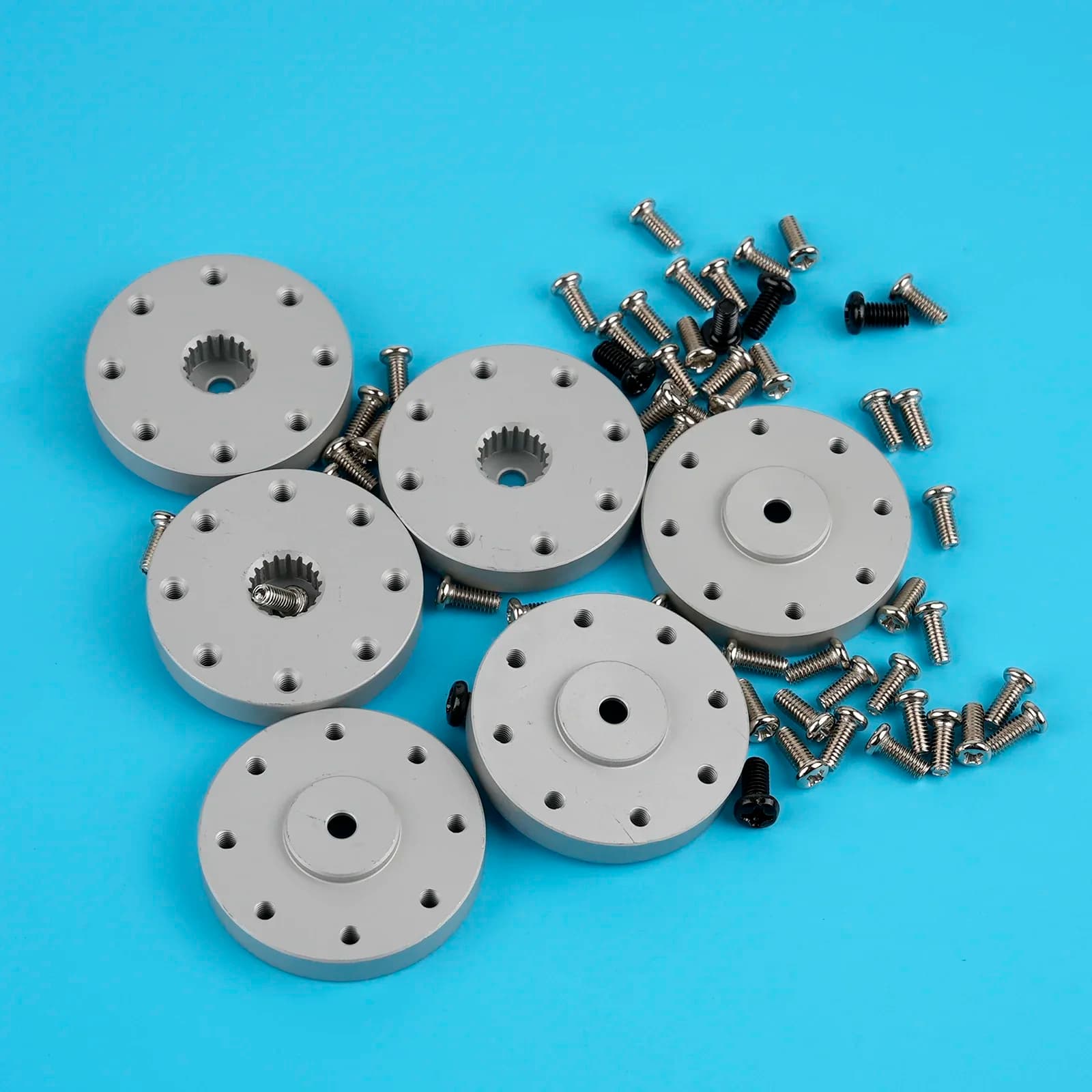 Staffa servo rotonda in metallo premium 18T con 4 dadi M2 5x6 compatibili con servomotori DS5160 DS5180 DS51150 DS51160 60 80 150 160KG
