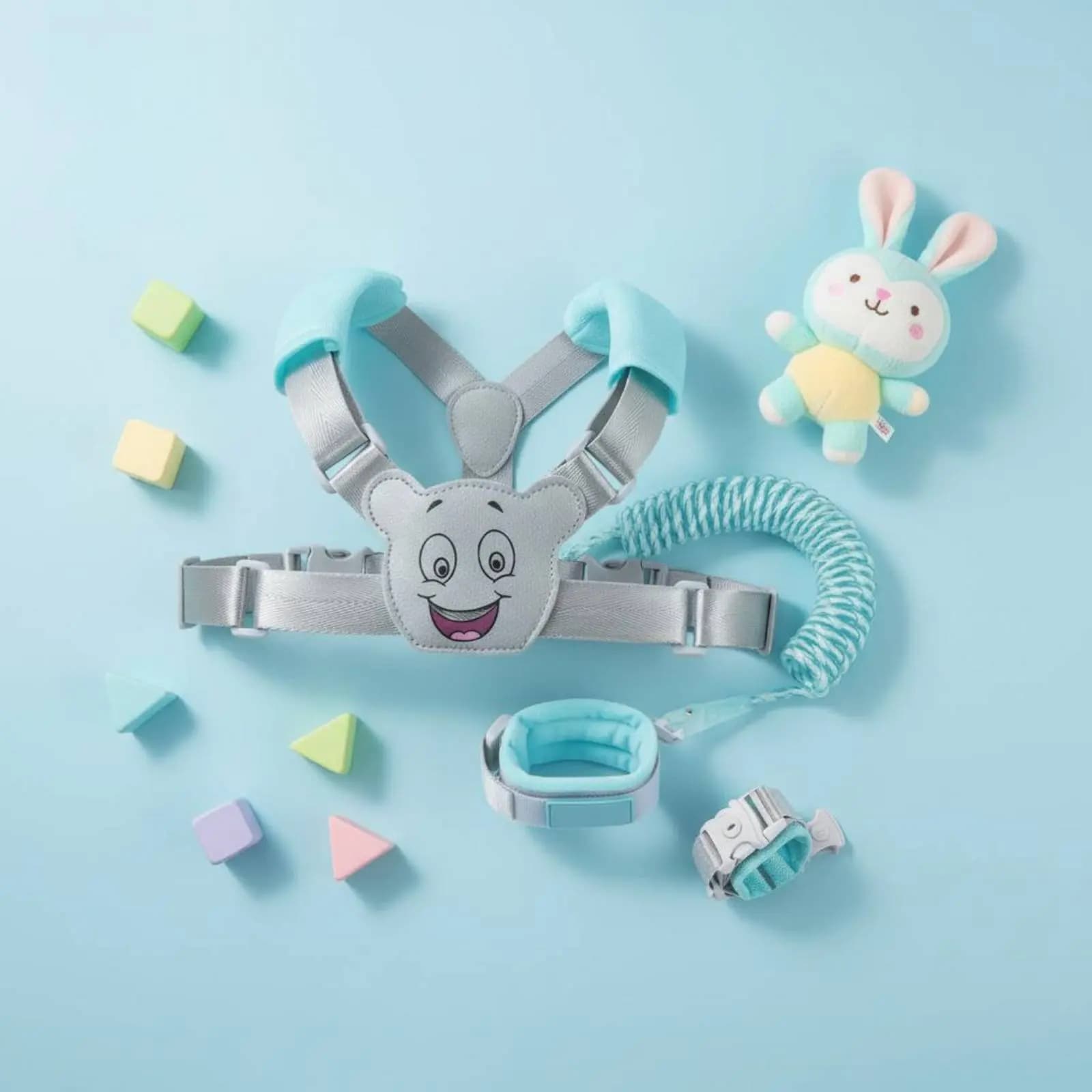 Imbracatura di Sicurezza per Bambini con Guinzaglio, Imbottitura Traspirante, Laccetto Antiperditamento da Polso, Imbracatura per Ambulanza per Bambini Piccoli, Design Luminoso a Cartoni Animati